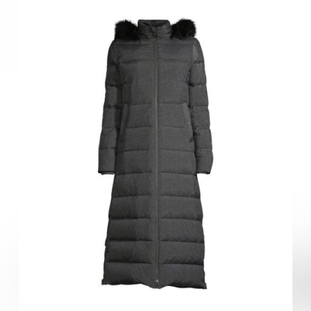 Lands end extra long Gray puffer coat size XSP